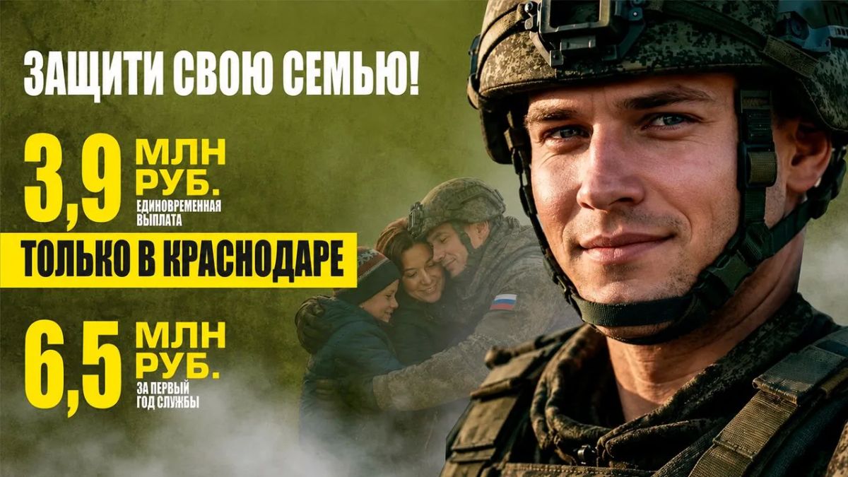 Краснодар сохранил выплату в 1 миллион рублей для контрактников