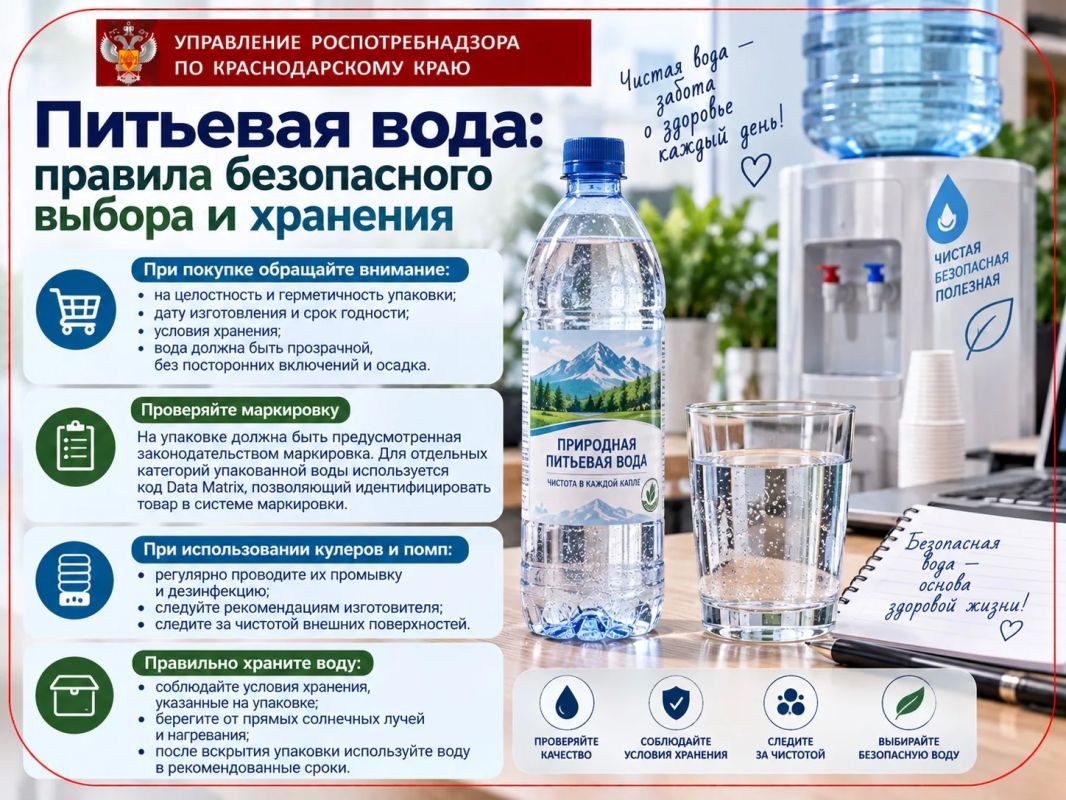 Питьевая вода: правила безопасного выбора и хранения