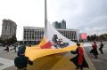 Яркие кадры с поднятия флага