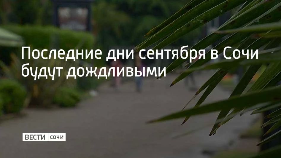 По информации метеоцентра "Фобос", в последние дни сентября на побережье Сочи прогнозируется дождливая погода с постепенным снижением температуры