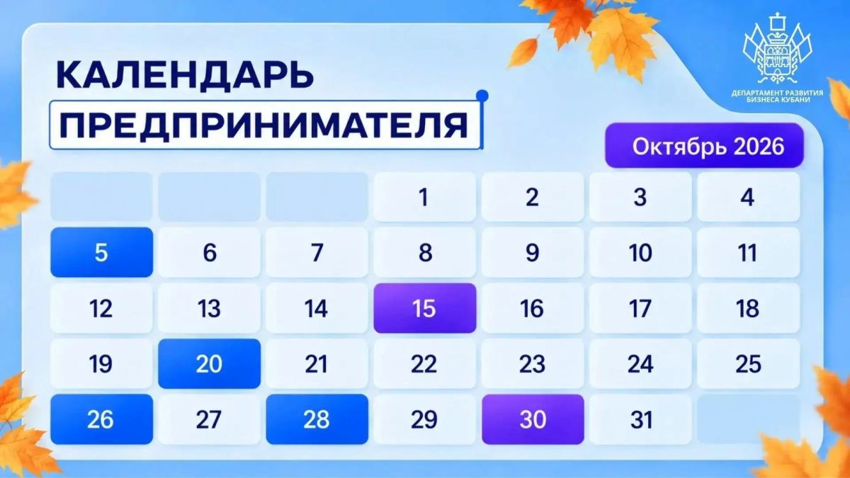 В октябре предпринимателям важно учитывать не только регулярные платежи и отчётность, но и обязательства по итогам III квартала