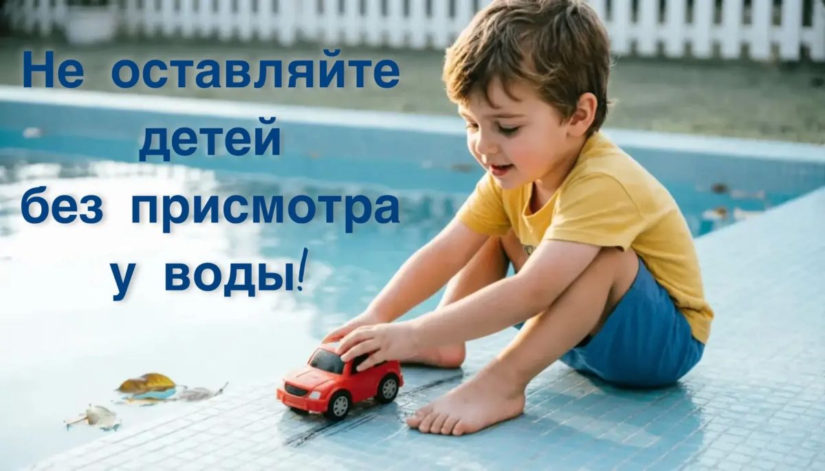 Не оставляйте детей у воды без присмотра