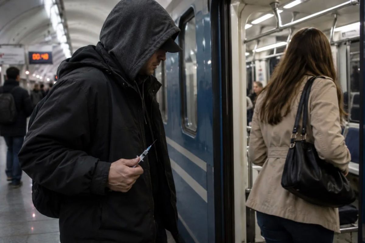 В Москве неизвестный вколол шприц с иглой девушке в ягодицу в метро