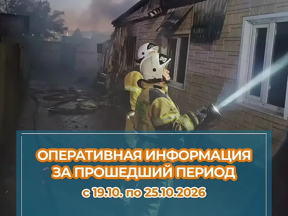 Оперативная обстановка на территории Краснодарского края за период с 19.10. по 25.10.2026